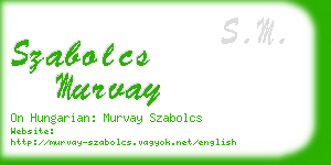 szabolcs murvay business card